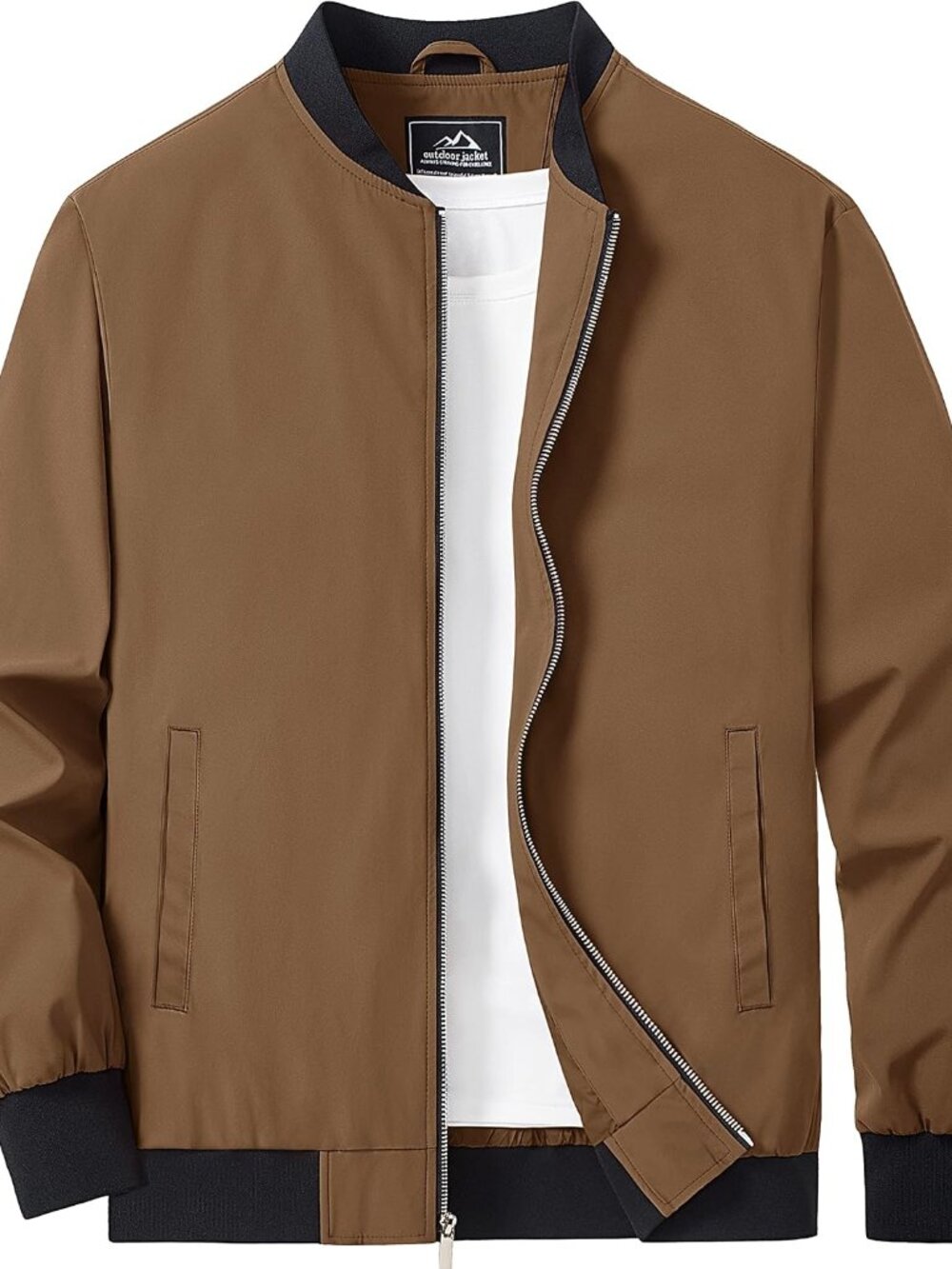 Men's Bomber Jacket Lightweight Full Zip Windbreaker Jackets